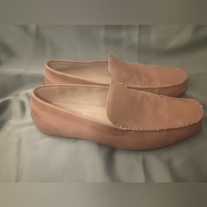 NWOB ALFANI Men's Sz 12 Brown Textured Loafers Shoes Hard Sole Slip On Moccasin